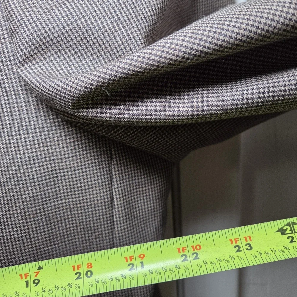 Sturbridge‎ Classics Mens 44L Sport Coat Blazer Brown Houndstooth Wool 2 Button